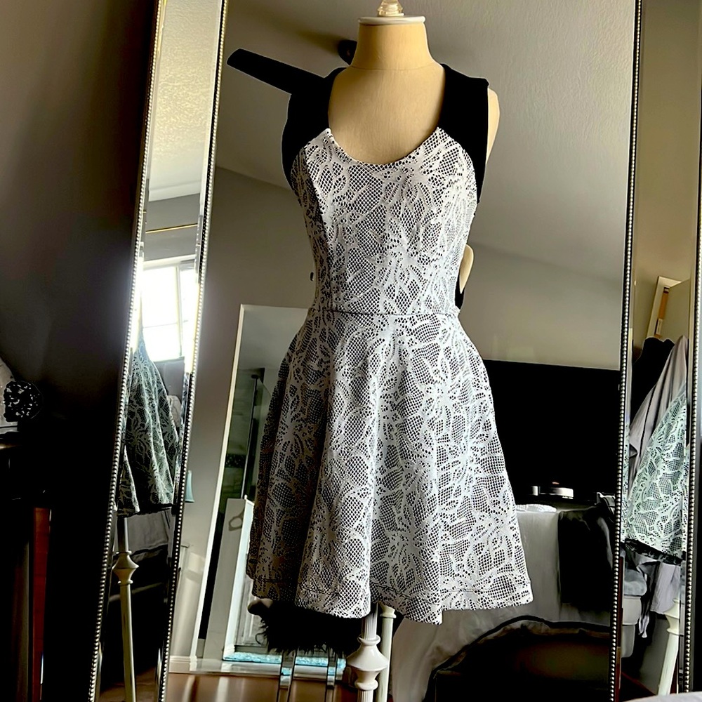 Robbi and Nikki mini fit and flare dress